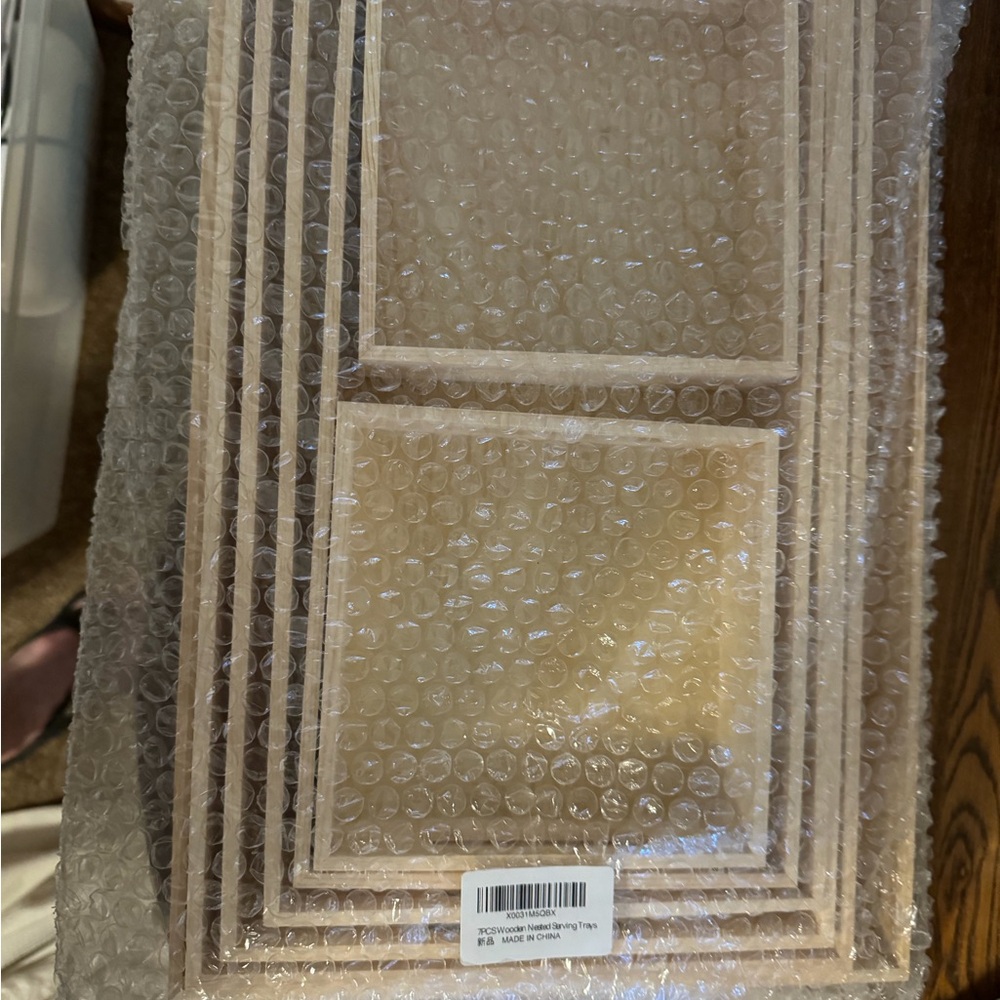 Set of unfinished Wood Boxes or Trays